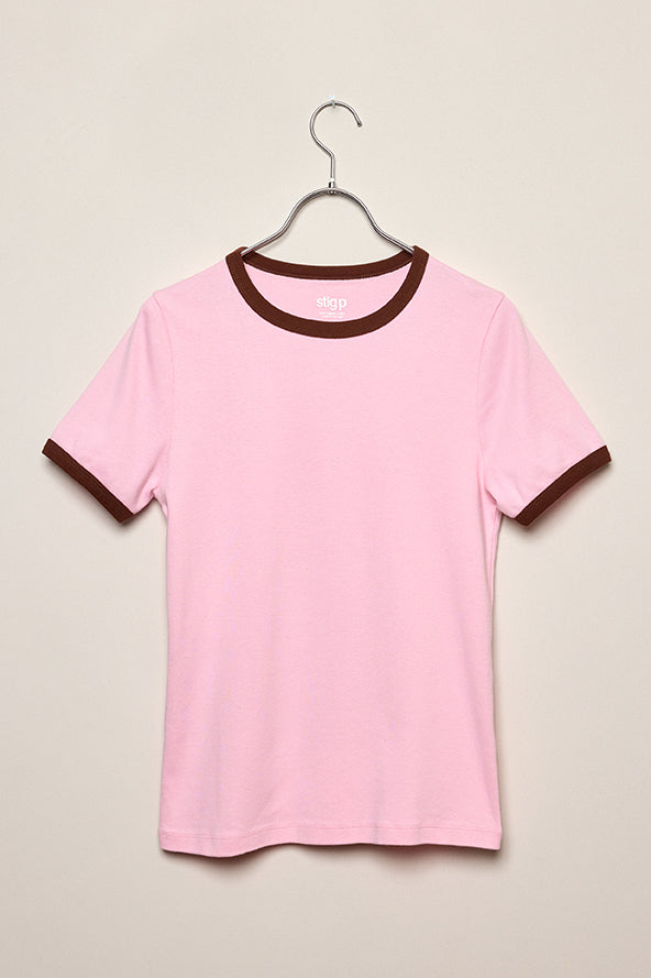 Stella t-shirt light rose/espresso