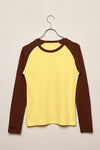 Mila baseball tee aubergine/light grey melange