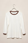 Stella 3/4 sleeve blue melange/lilac