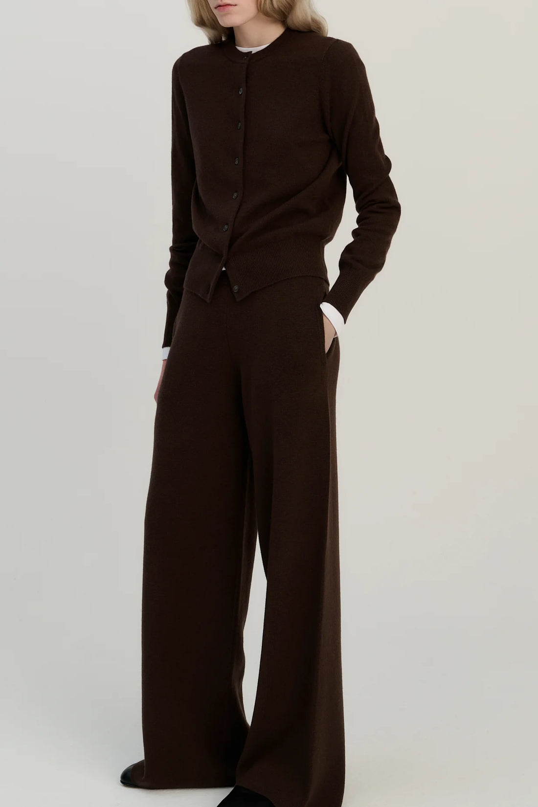Cardigan wool/cashmere brown