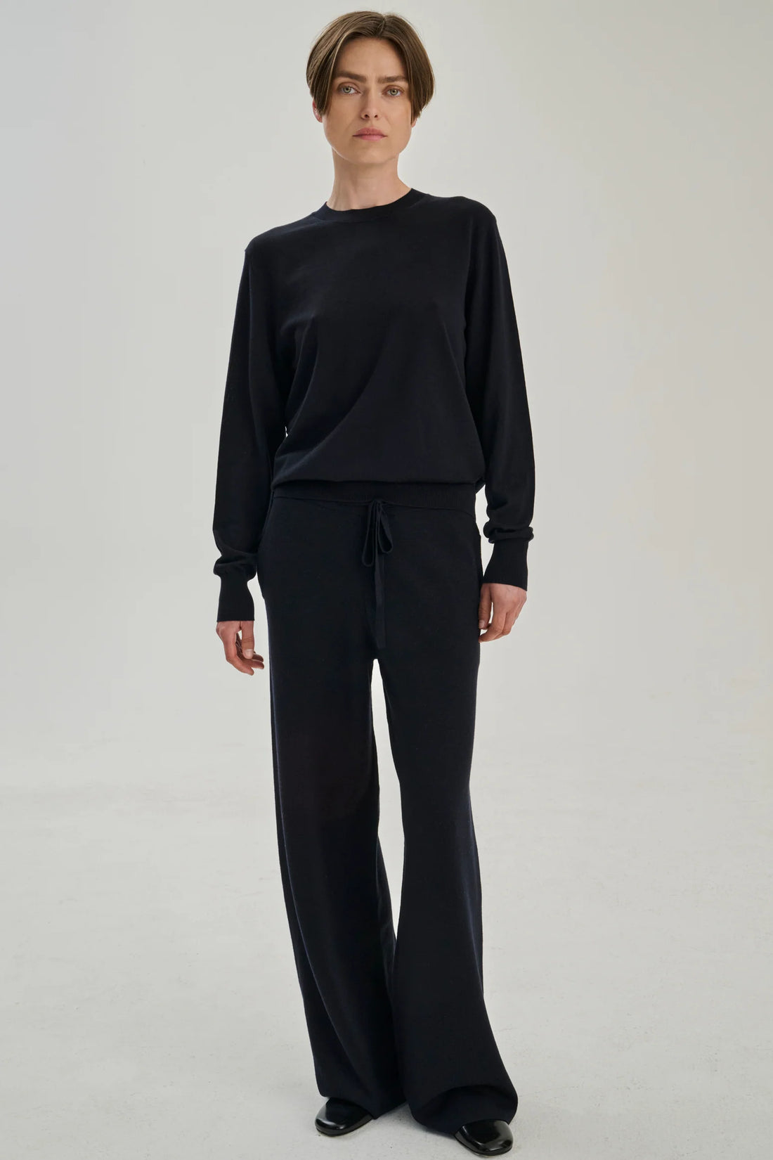 Merino crew-neck sweater navy