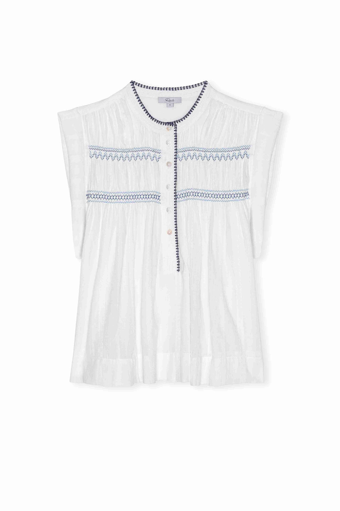 Willow top white/bue