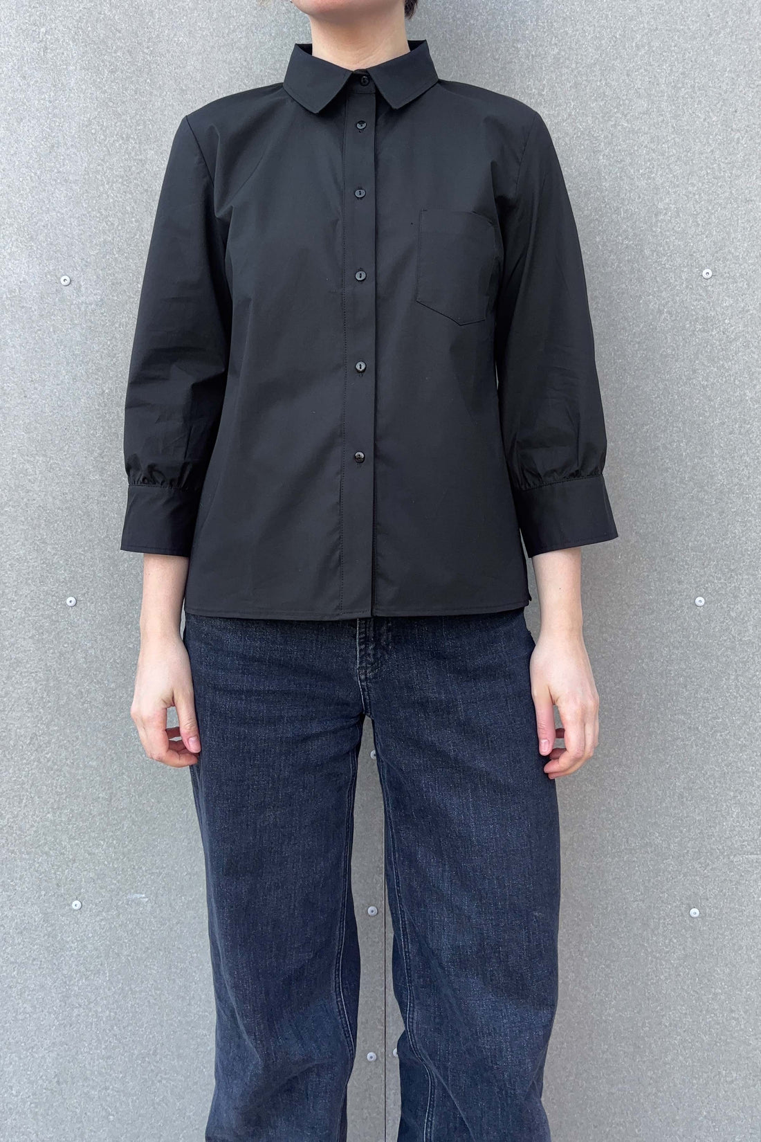 Laura shirt 3/4 sleeve black