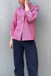 Laura shirt 3/4 sleeve grey/white stripes