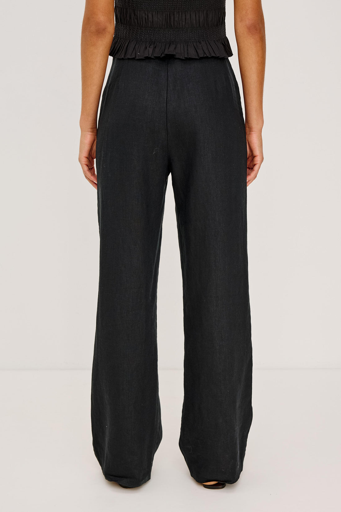 Andrine black linen pants