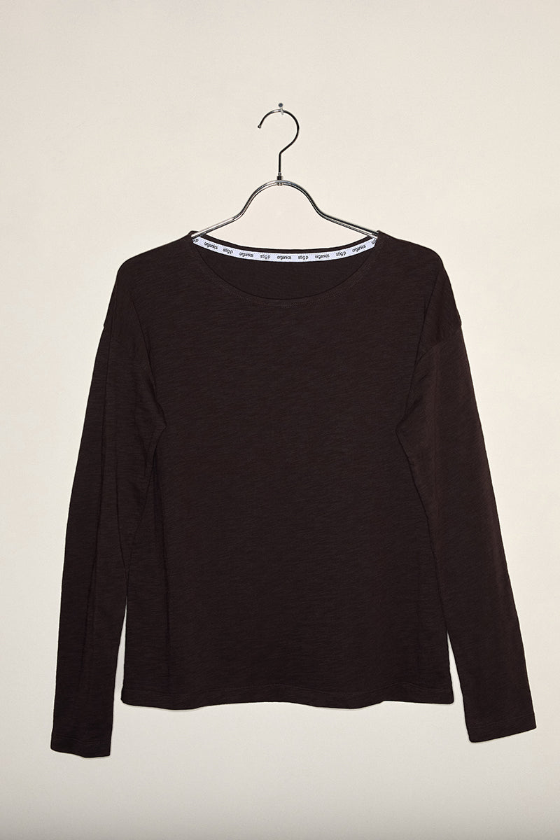 Dorrie long sleeve t-shirt dark brown