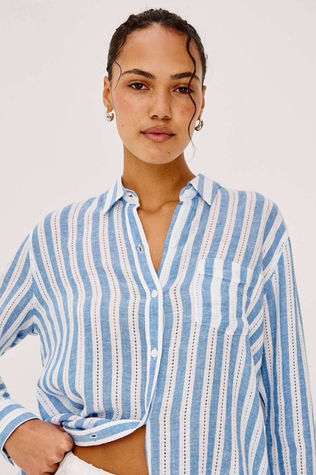 Charli shirt atlantis stripe