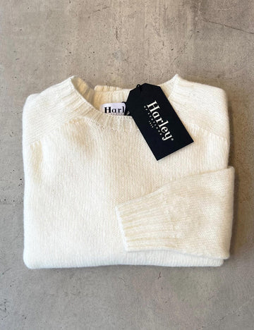 Lambswool crew-neck snow white
