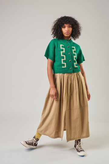 Kelly green key cardigan