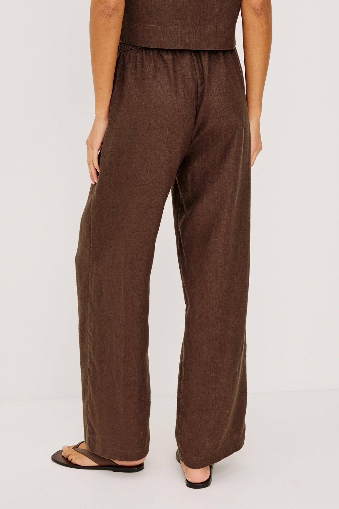 Emmie espresso linen pants
