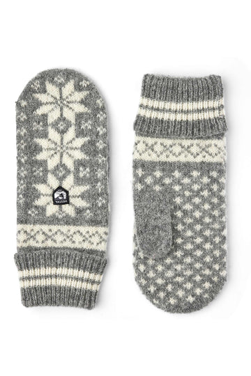 Isvik mittens grey/off-white