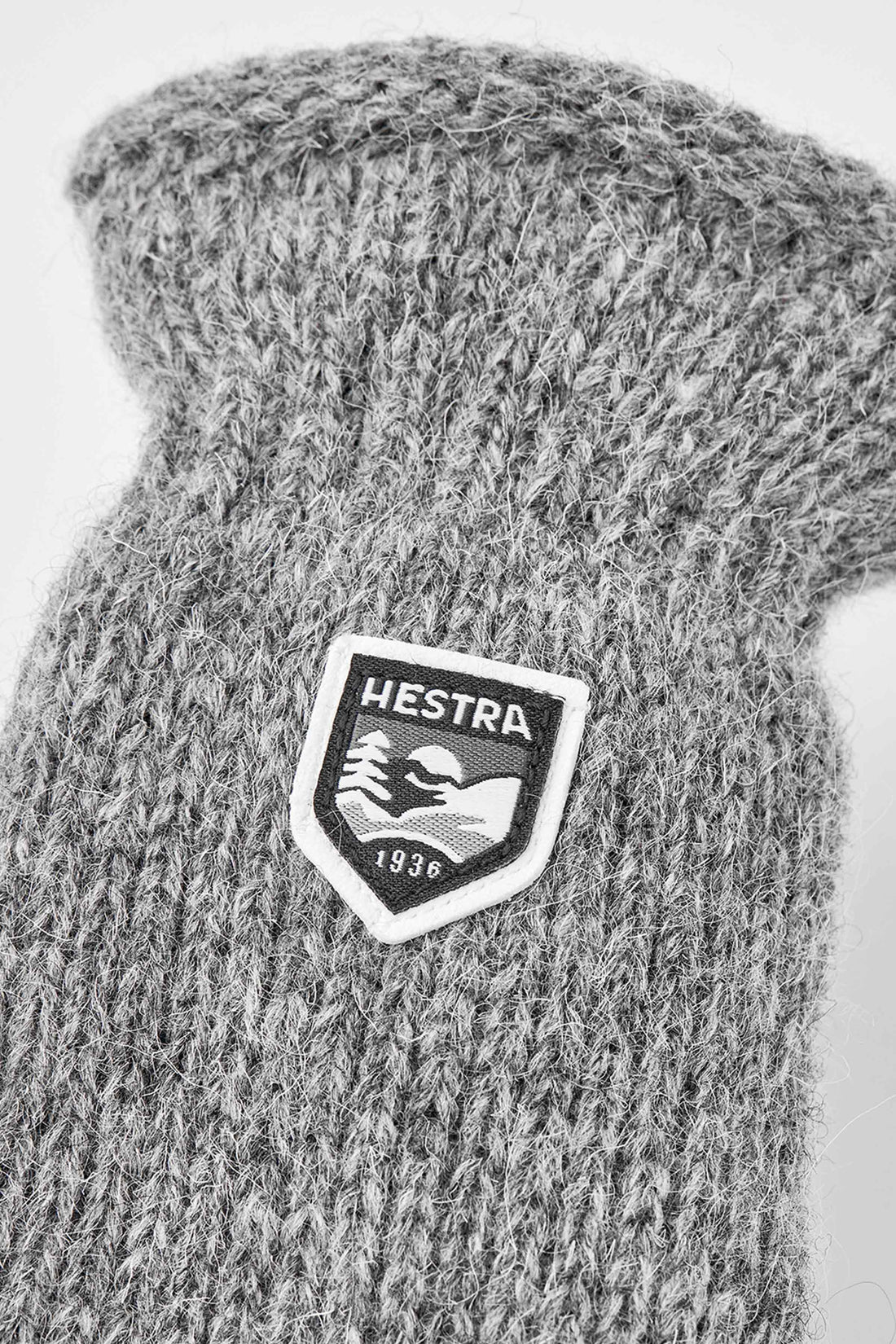 Basic wool mitt grey