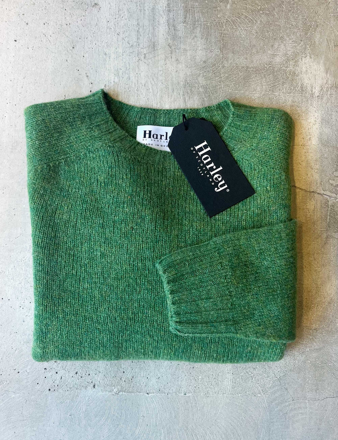 Lambswool crew-neck baize