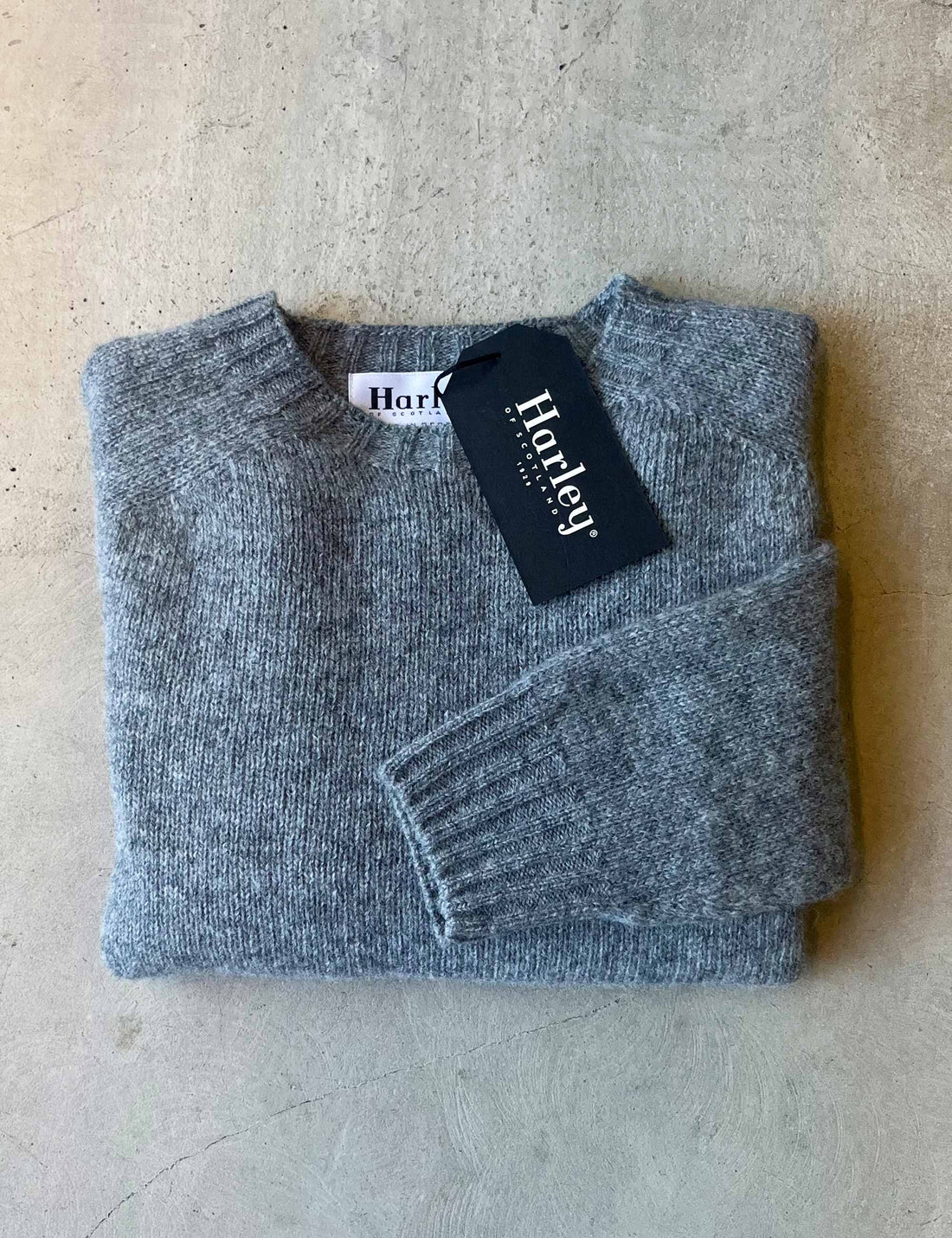 Lambswool crew-neck mid grey