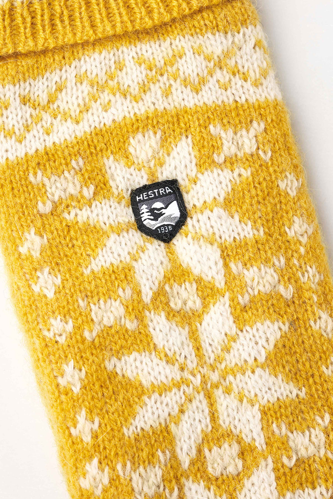 Isvik mittens yellow/off-white