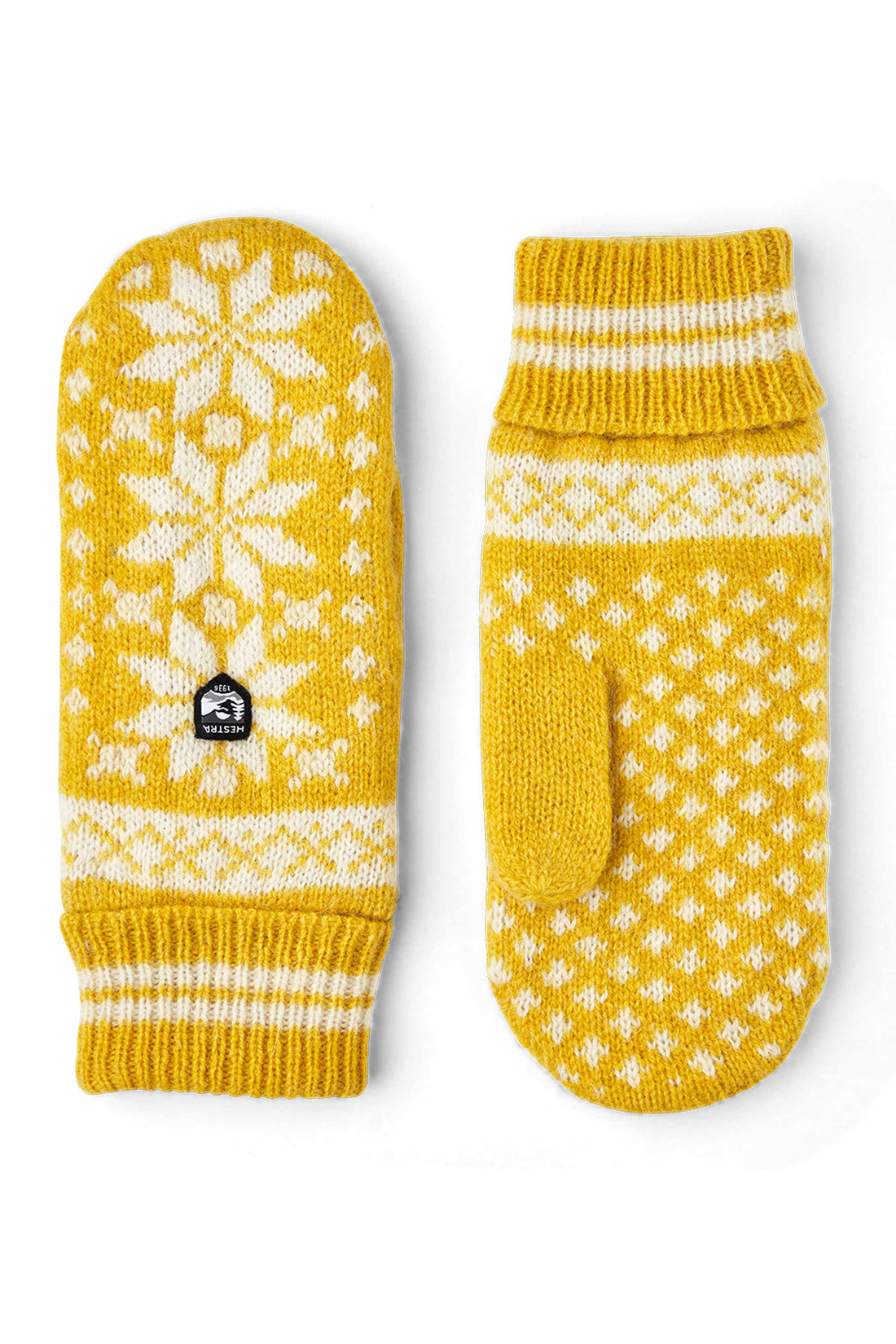 Isvik mittens yellow/off-white