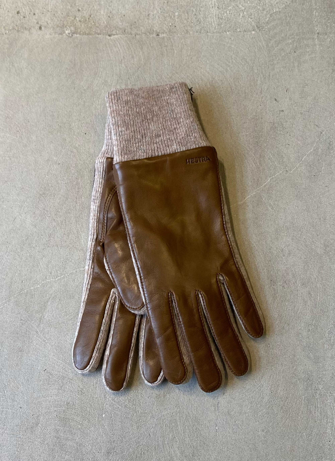 Jeanne leather gloves light brown