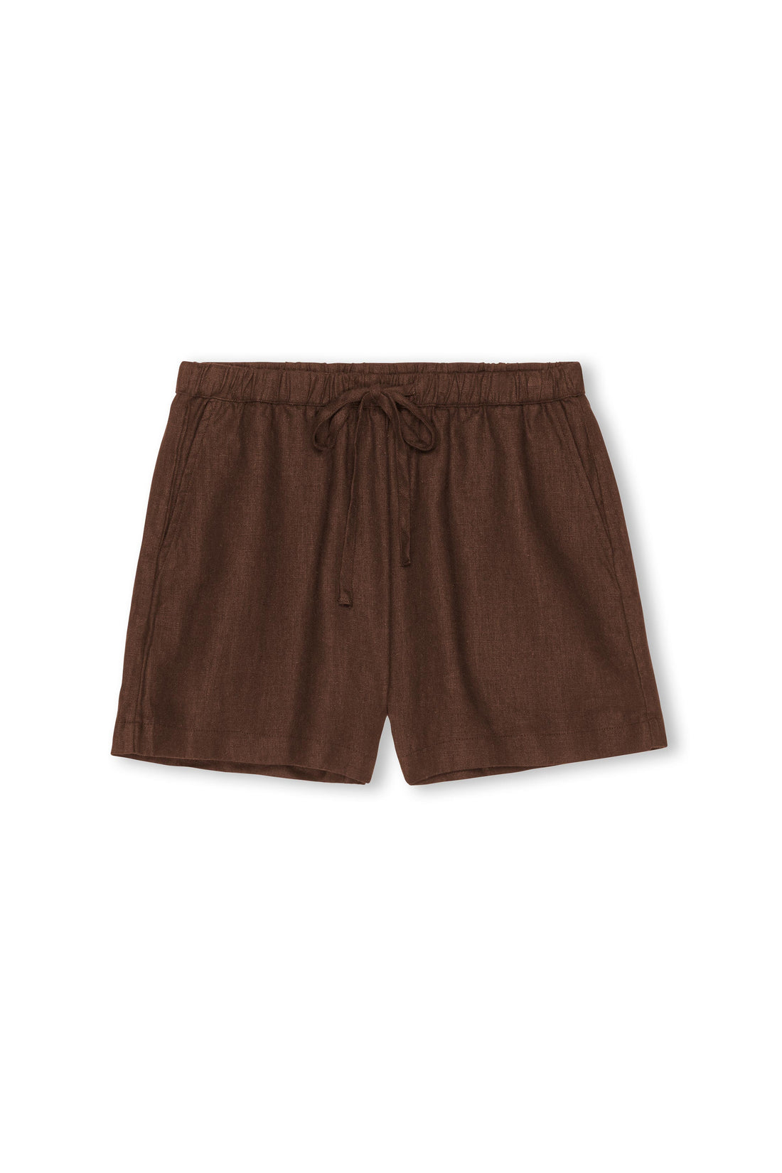 Jenner espresso linen shorts