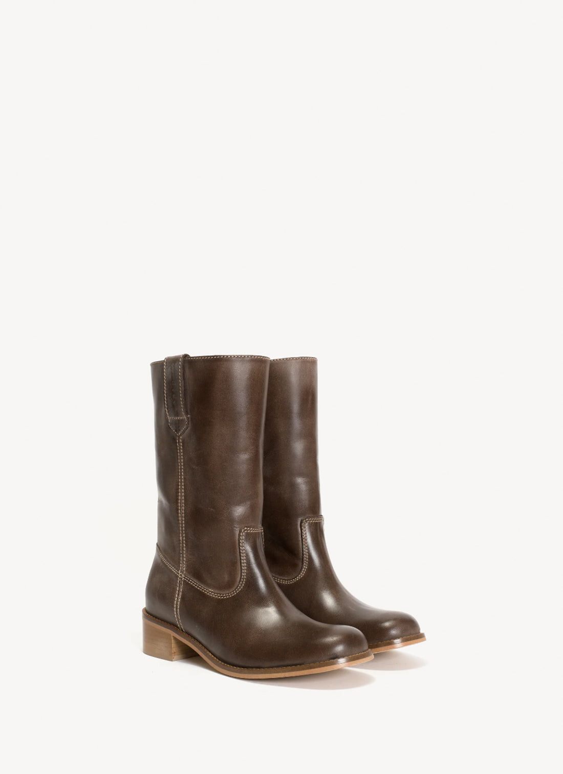 Julia gauco boot brown escovado leather