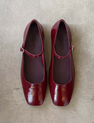 Julieta mary janes glossy burgundy
