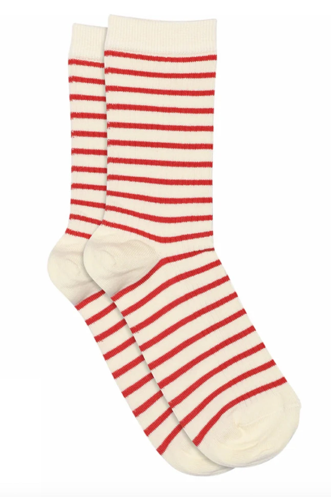 Lydia socks off white/tomato stripe