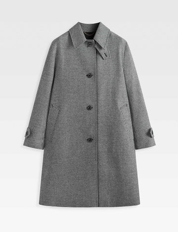 Banton wool coat black/white checks