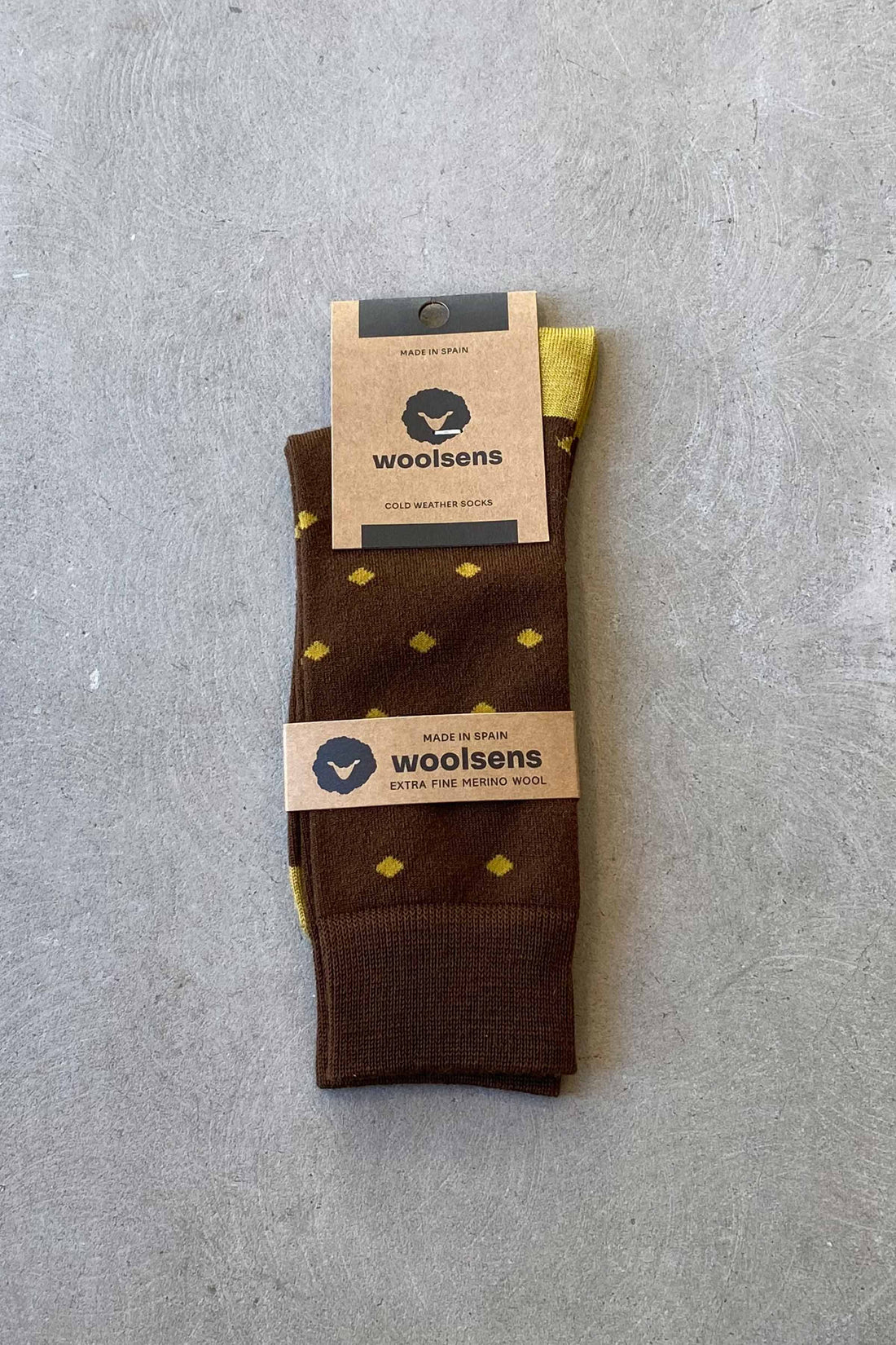 Manhattan sock brown/mustard diamonds