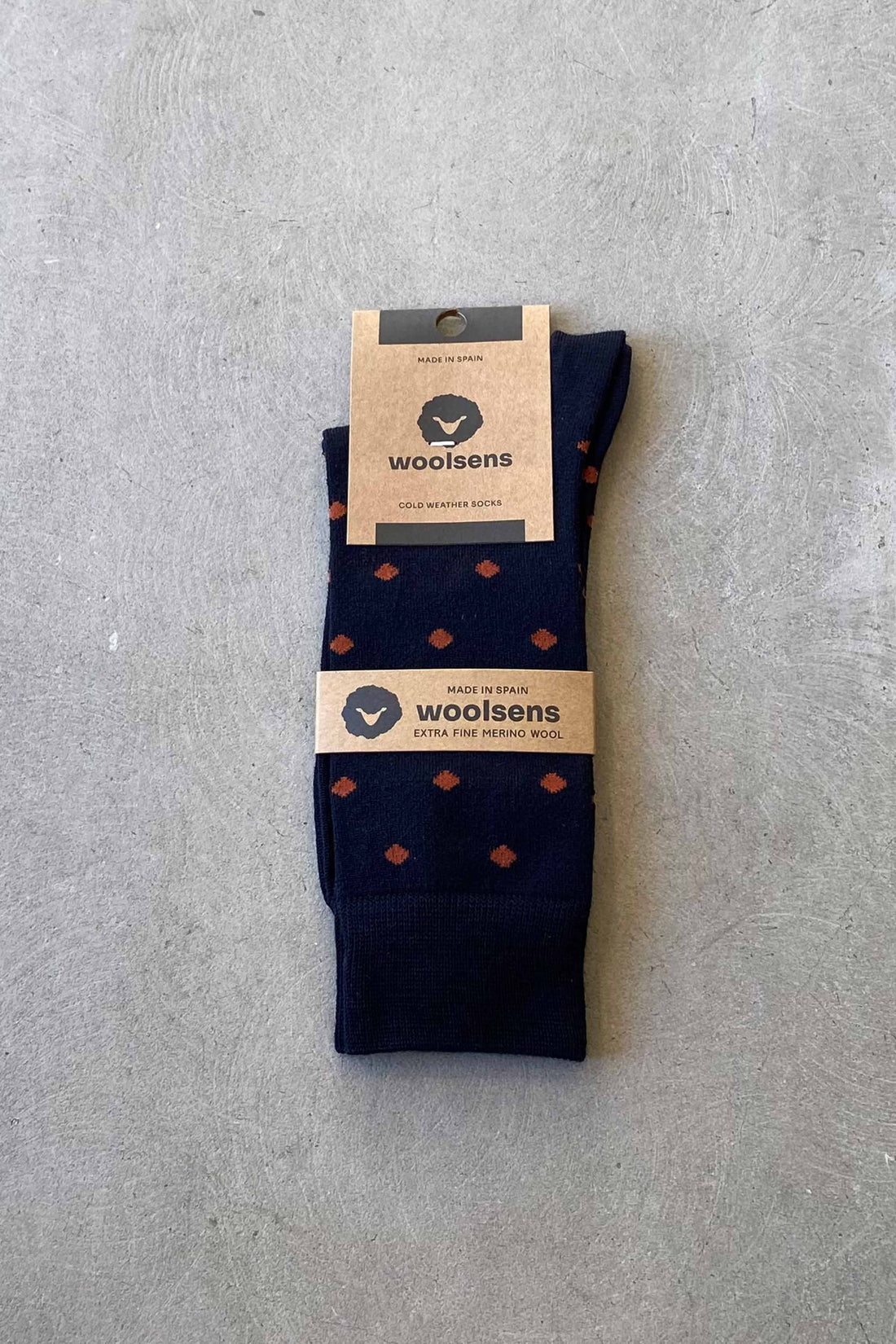 Manhattan sock dark navy/orange diamonds