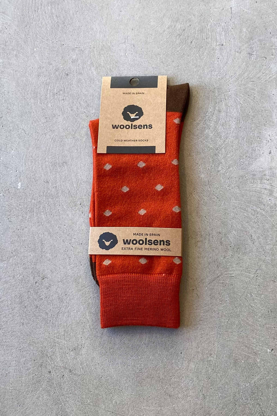 Manhattan sock dark orange/beige diamonds
