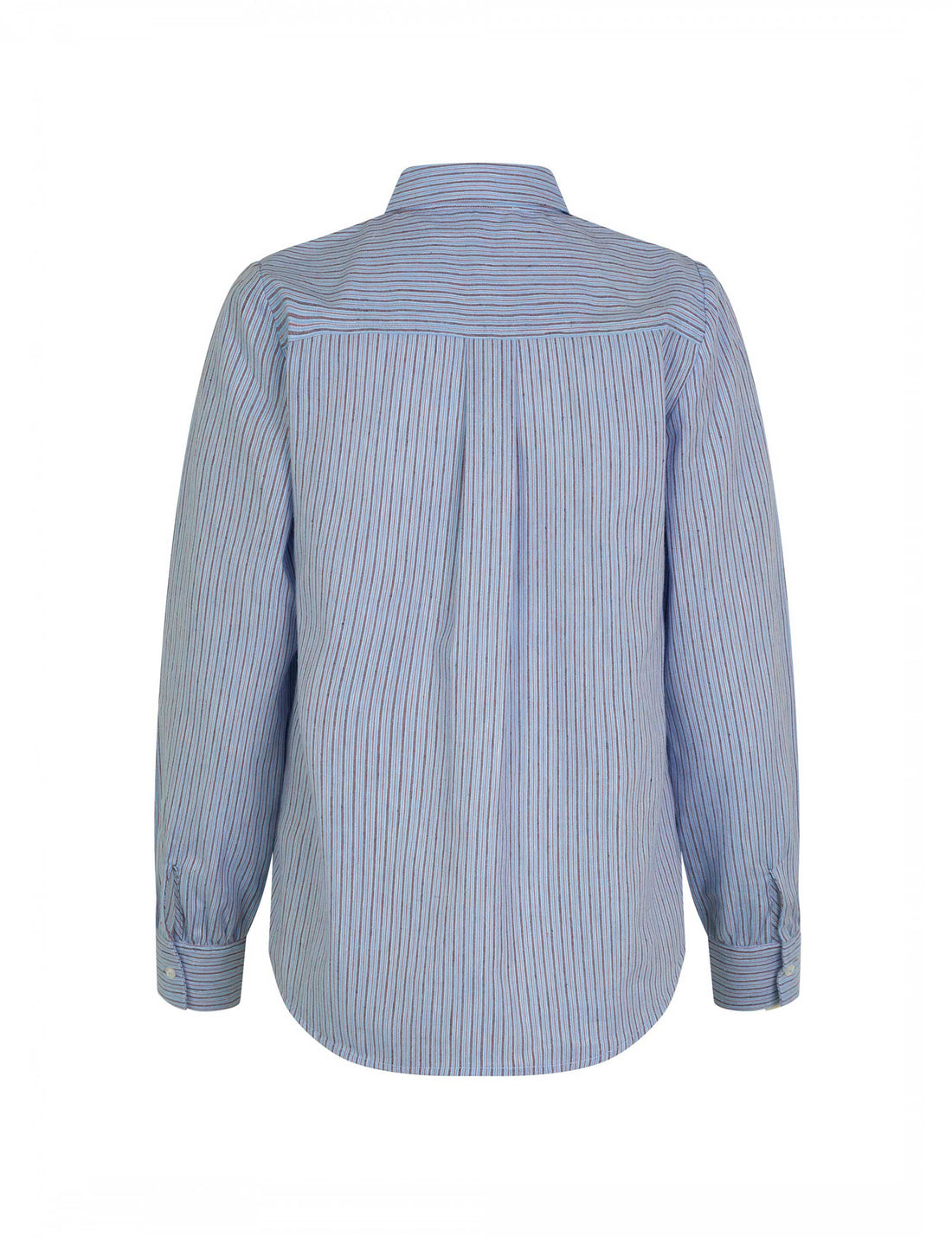 Marinella shirt light blue/burgundy/red stripe