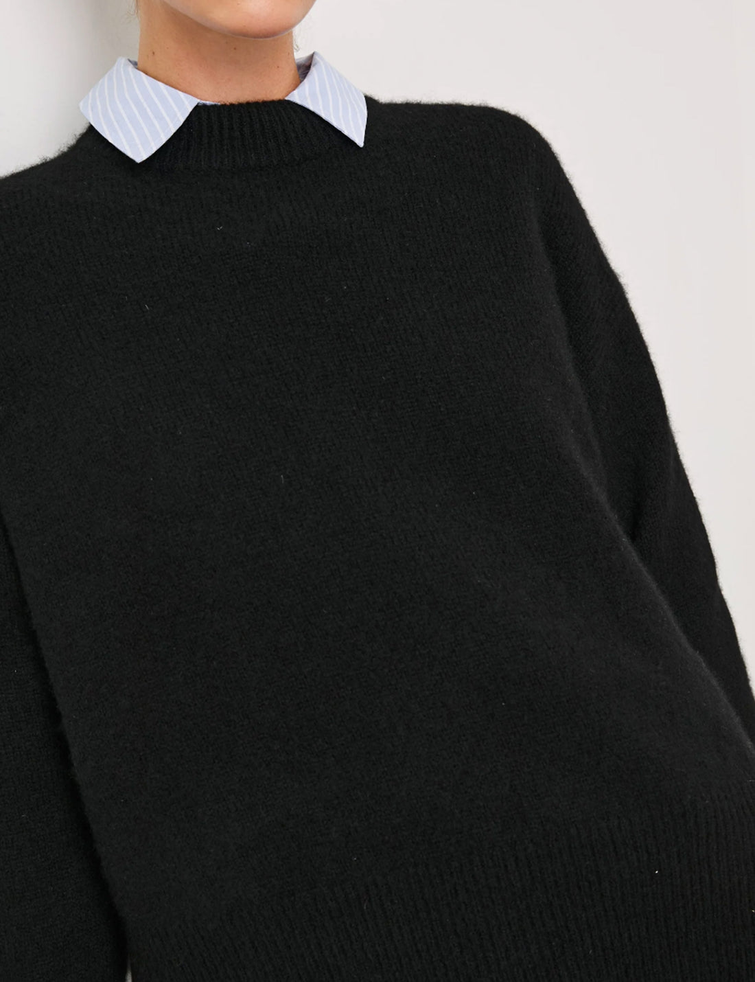 Miranda cashmere/silk knit black