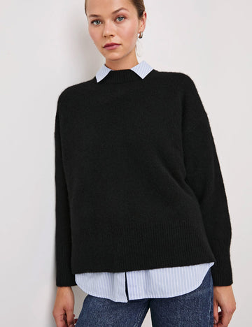 Miranda cashmere/silk knit black