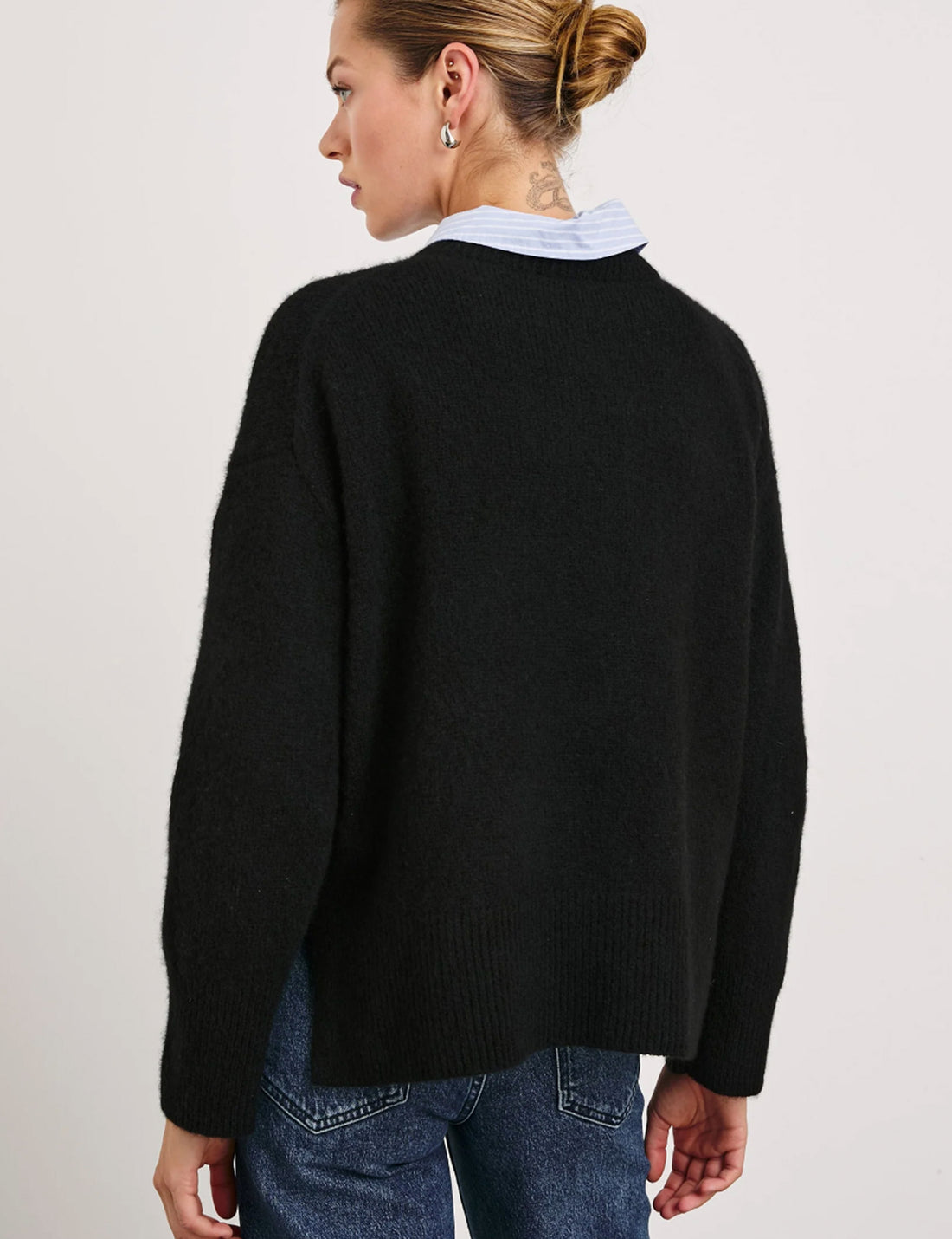 Miranda cashmere/silk knit black