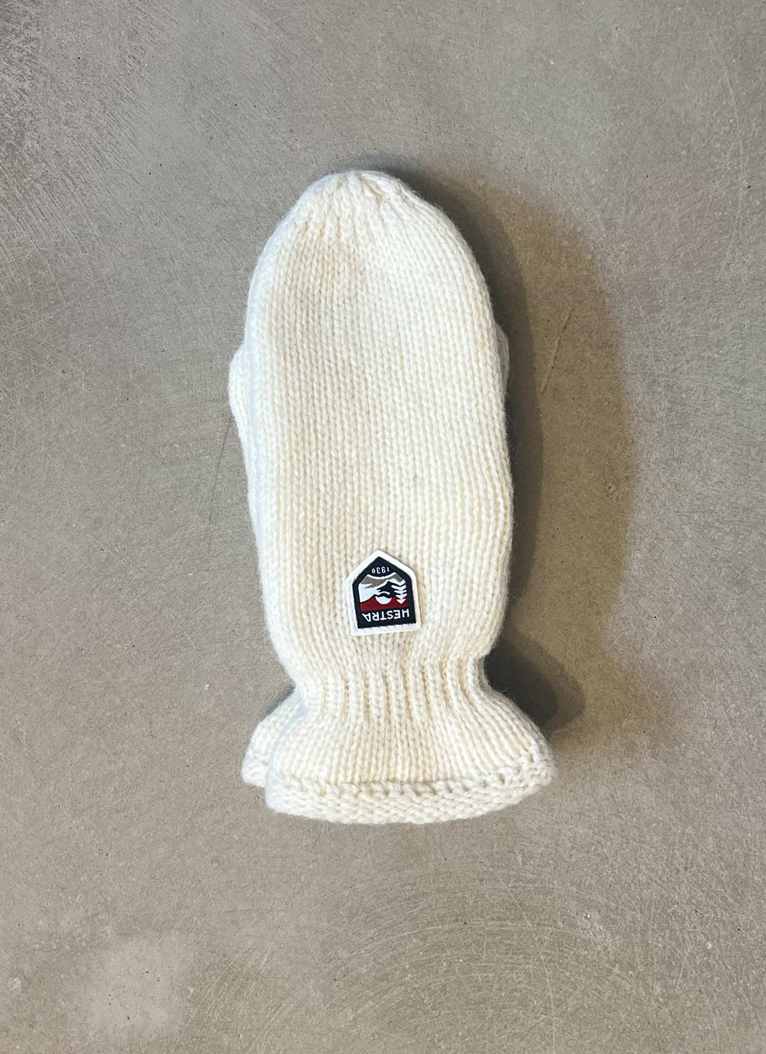 Basic wool mitt off white