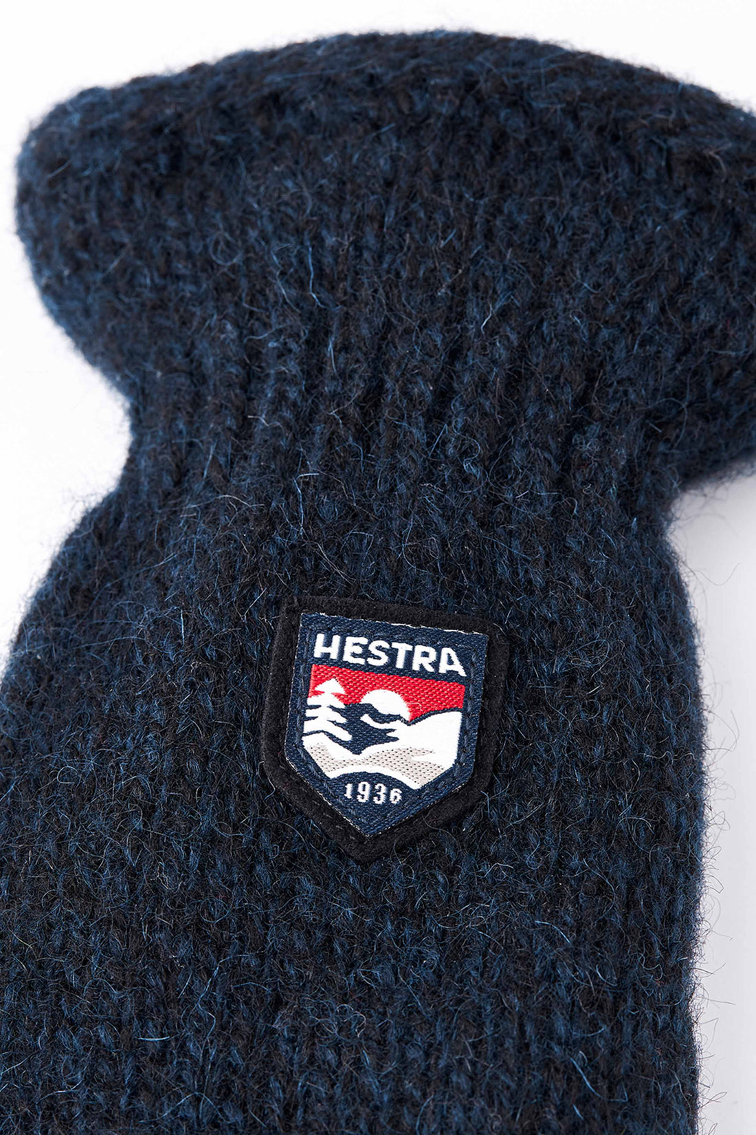 Basic wool mitt navy