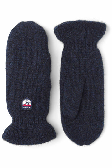 Basic wool mitt navy