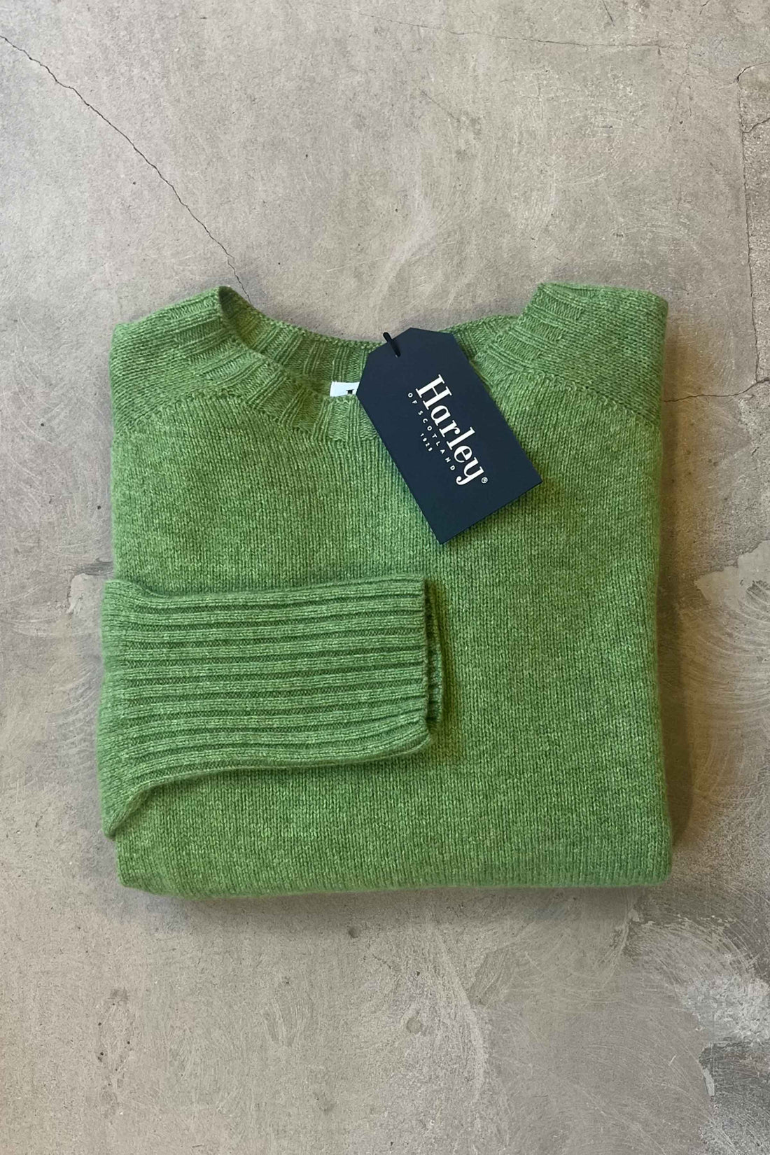 Superfine lambswool crew neck green