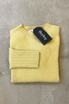 Superfine lambswool crew neck grey melange