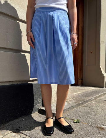 Penelope skirt light blue/white stripe