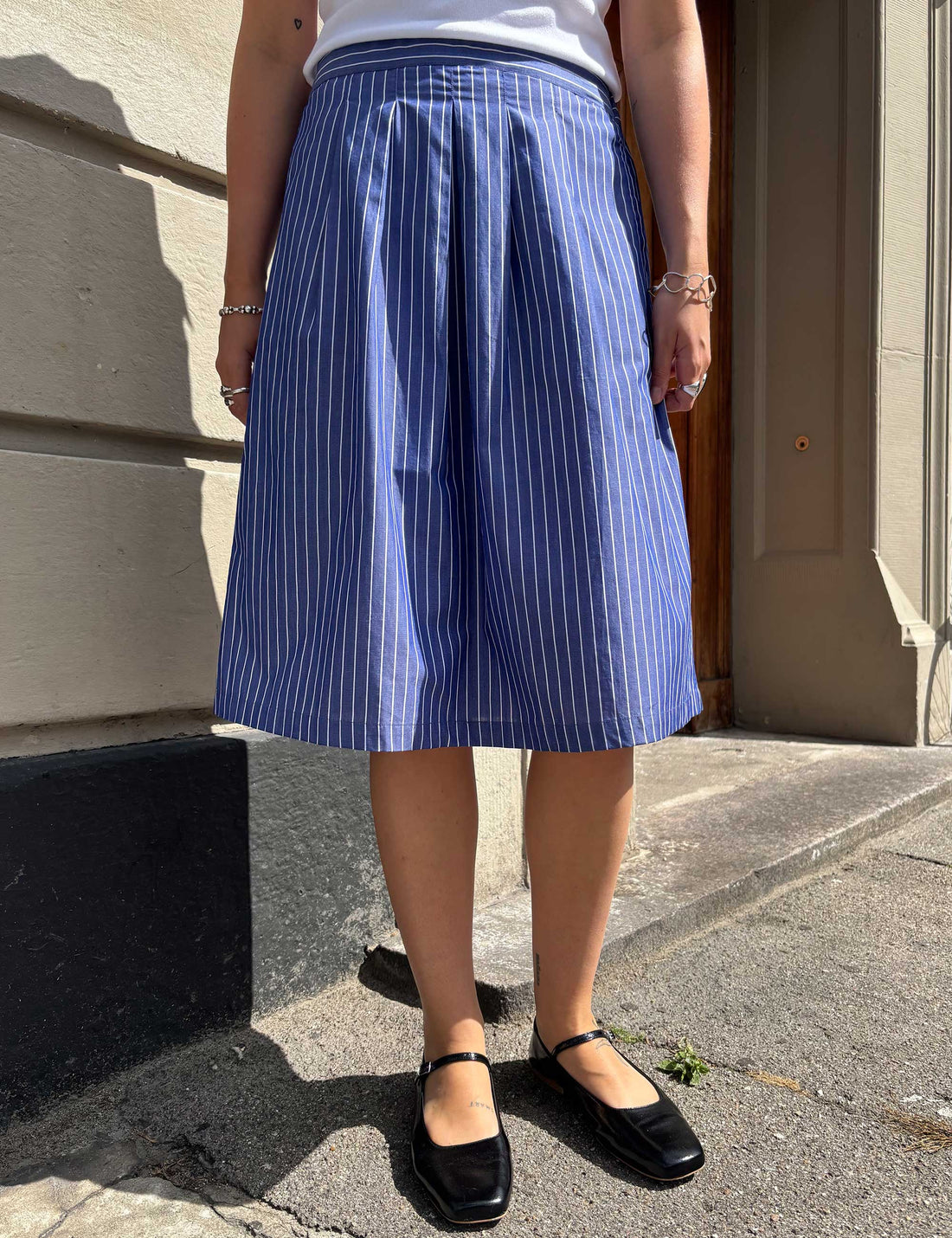 Penelope skirt dark blue/white stripe