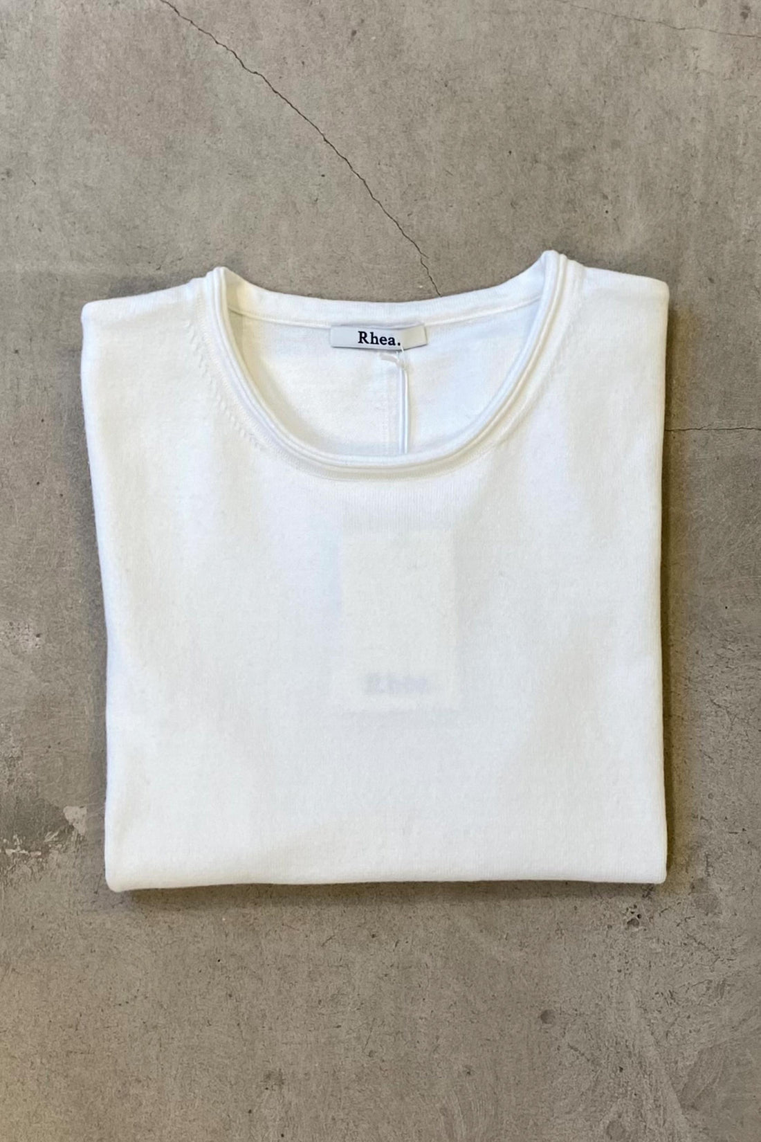 Cotton/cashmere cropped t-shirt off-white