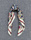 Silk scarf vanilla/multi paisley