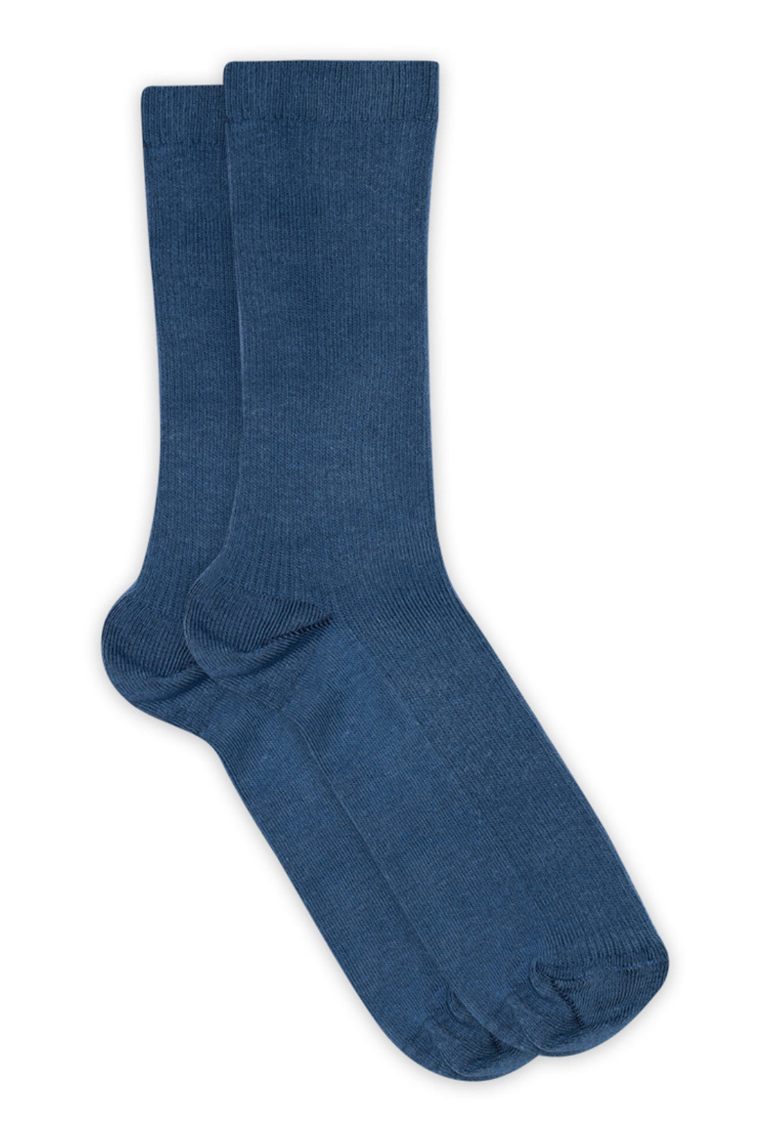 Fine cotton rib sock high tide
