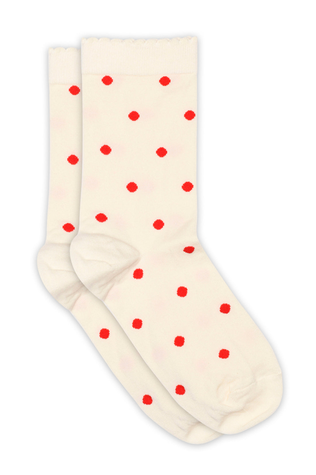 Etta cotton socks cream/red