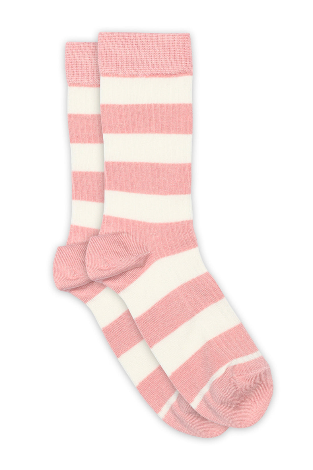 Signe viscose rib socks silver pink