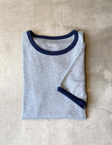 Stella t-shirt grey melange/blue melange