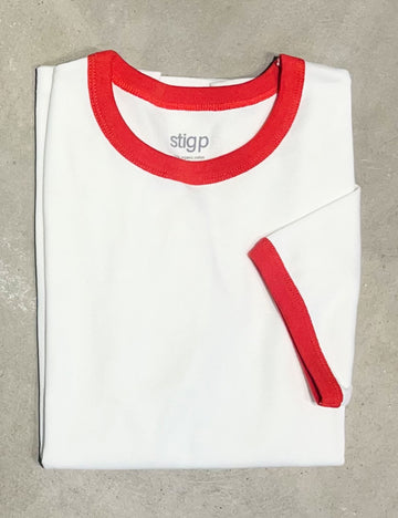 Stella t-shirt off white/red