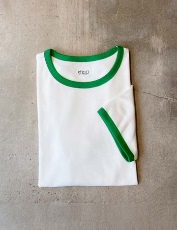Stella t-shirt off-white/green