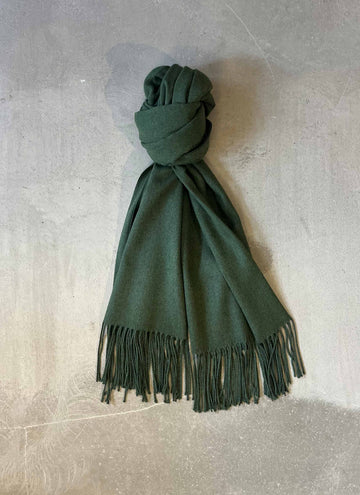 Viscose/ cashmere/ wool scarf army green