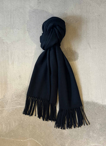 Viscose/ cashmere/ wool scarf black